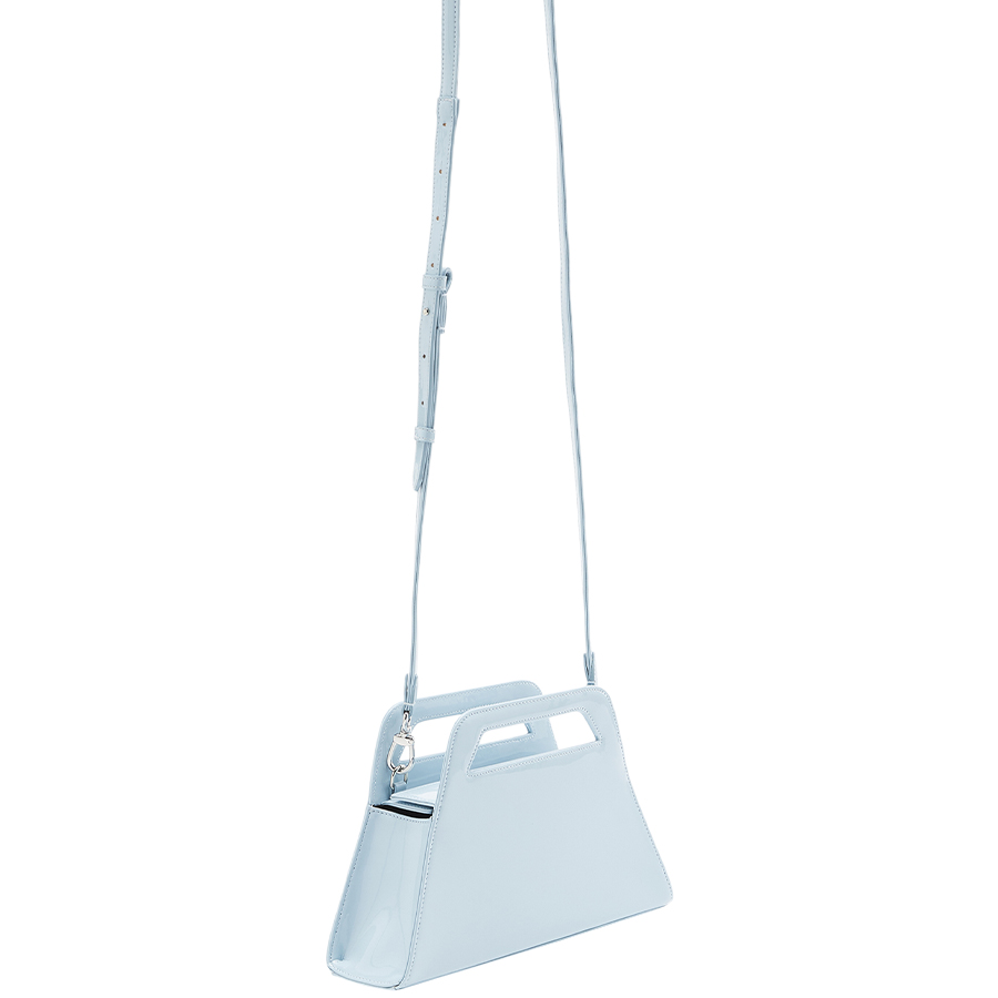 The Trapeze Vinyl Bag in Pink